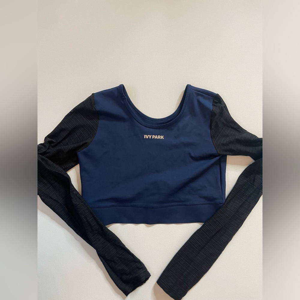 Ivy park cropped long sleeve with mesh sleeves